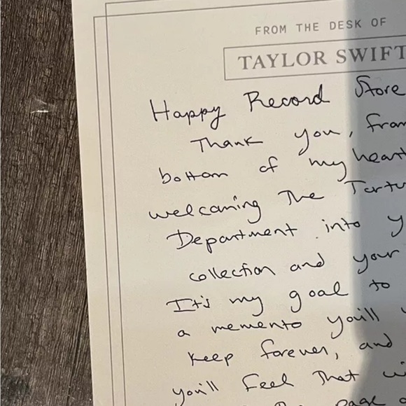 Taylor Swift RSD Letter Note Card Record Store Day The Tortured Poets Department - Picture 2 of 3